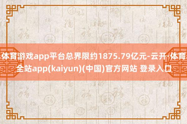 体育游戏app平台总界限约1875.79亿元-云开·体育全站app(kaiyun)(中国)官方网站 登录入口