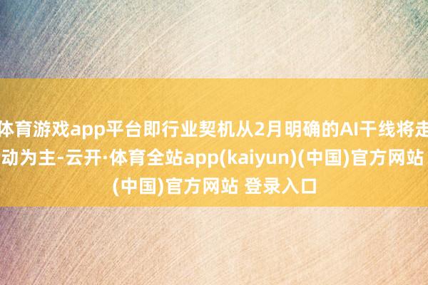 体育游戏app平台即行业契机从2月明确的AI干线将走向举座轮动为主-云开·体育全站app(kaiyun)(中国)官方网站 登录入口