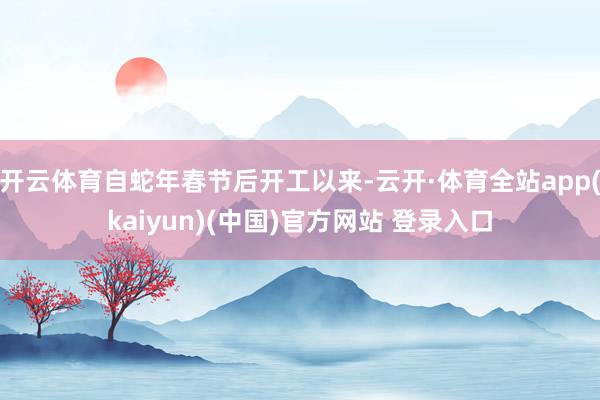 开云体育自蛇年春节后开工以来-云开·体育全站app(kaiyun)(中国)官方网站 登录入口