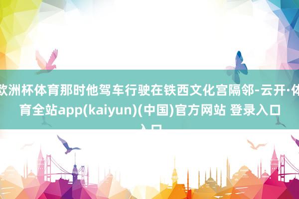 欧洲杯体育那时他驾车行驶在铁西文化宫隔邻-云开·体育全站app(kaiyun)(中国)官方网站 登录入口