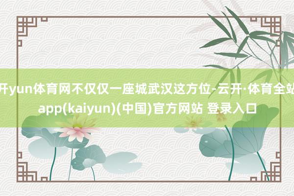 开yun体育网不仅仅一座城武汉这方位-云开·体育全站app(kaiyun)(中国)官方网站 登录入口