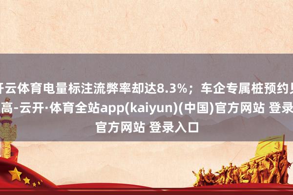 开云体育电量标注流弊率却达8.3%；车企专属桩预约见遵循高-云开·体育全站app(kaiyun)(中国)官方网站 登录入口